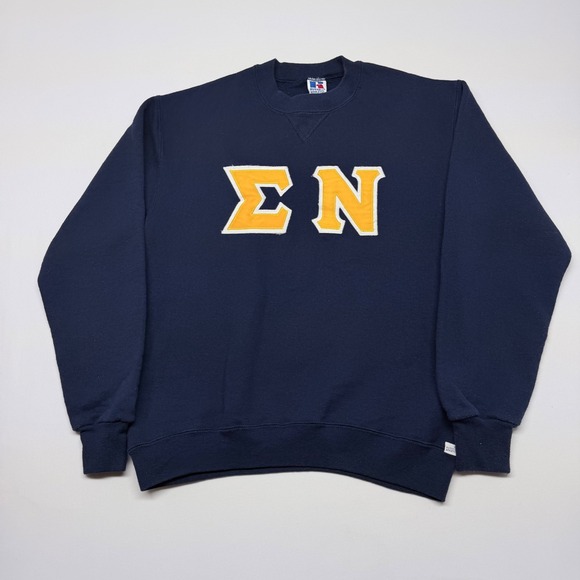 Russell Athletic Other - Vintage Russell Athletic Sigma Nu Sweatshirt Navy Blue Made in USA Mens Medium